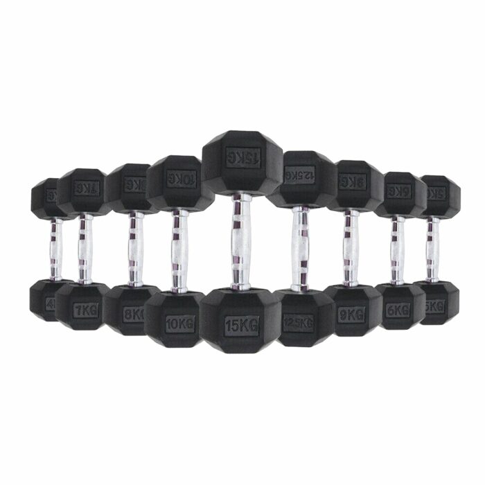 GTLN Premium Rubber Hex Dumbbell x 2 - Choice Of Weights