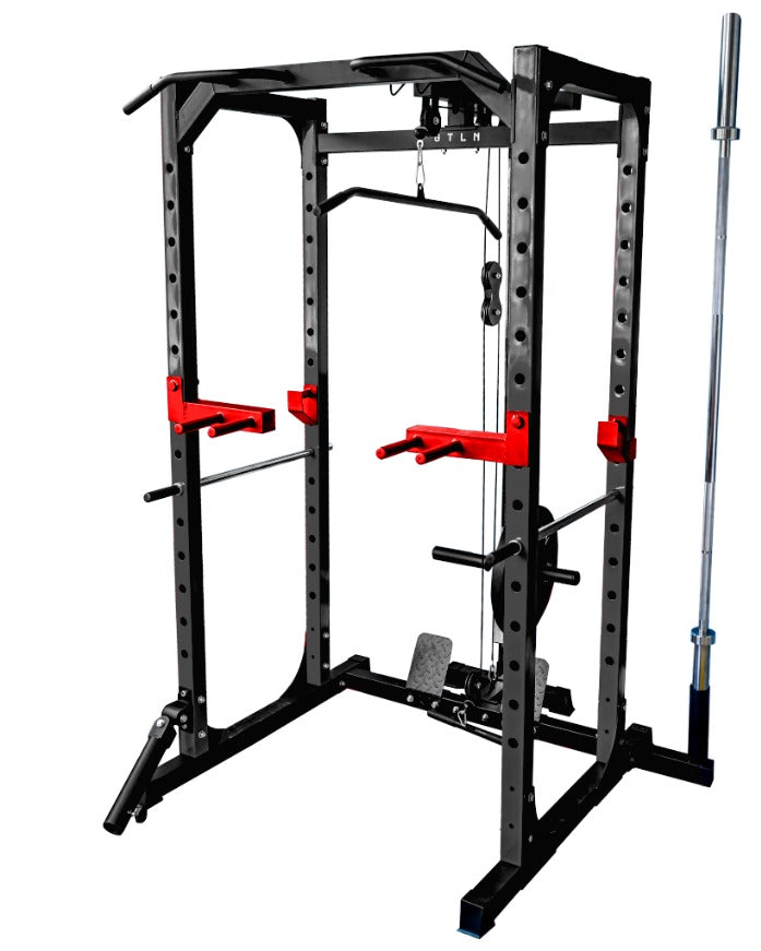 GTLN® V2 Multi Gym Power Rack (Black and red)